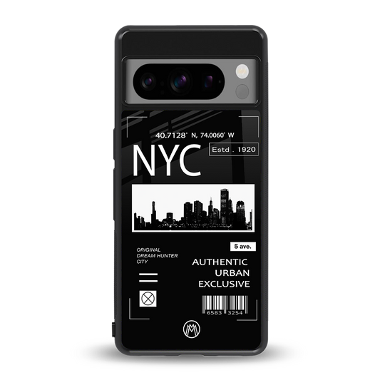 nyc back phone cover | glass case for google pixel 8 pro