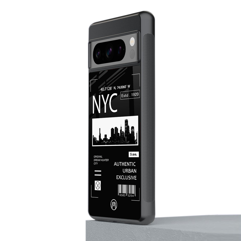 nyc back phone cover | glass case for google pixel 8 pro
