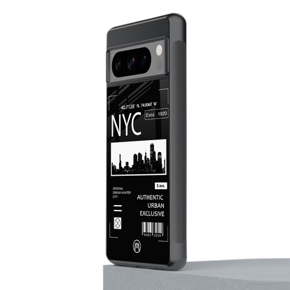 nyc back phone cover | glass case for google pixel 8 pro