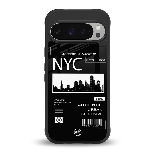nyc back phone cover | glass case for google pixel 9 pro xl