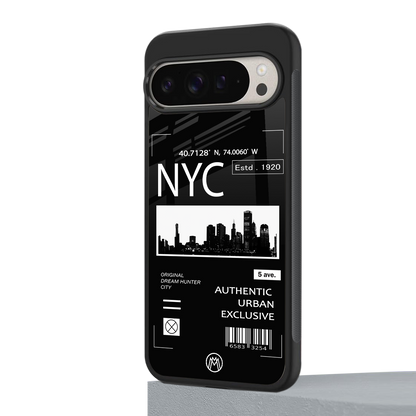 nyc back phone cover | glass case for google pixel 9 pro