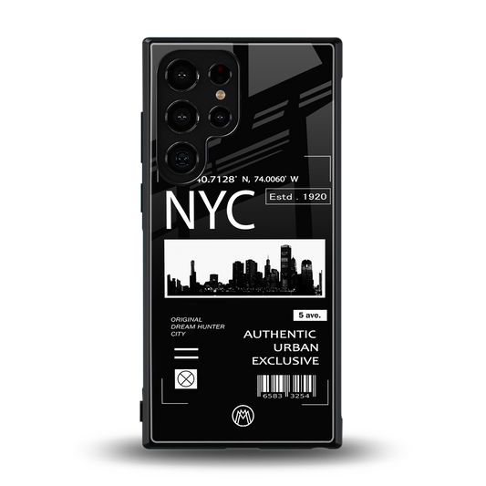 nyc back phone cover | glass case for samsung galaxy s23 ultra