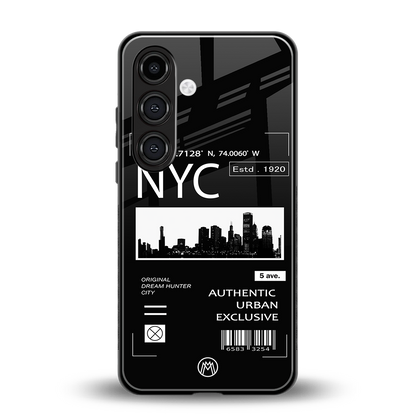 nyc back phone cover | glass case for samsung galaxy s24 plus