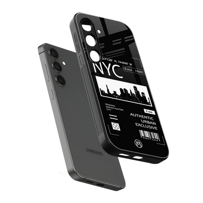 nyc back phone cover | glass case for samsung galaxy s24 plus