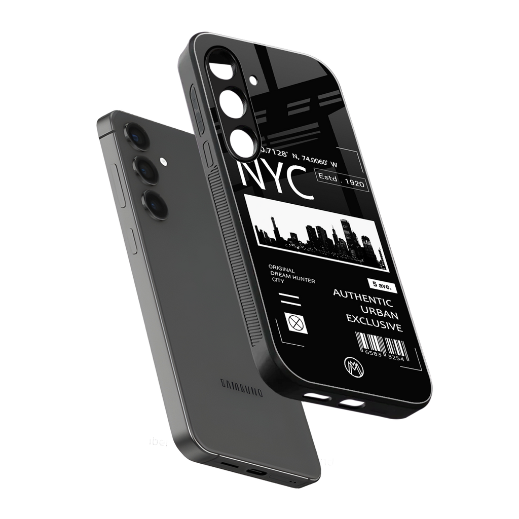nyc back phone cover | glass case for samsung galaxy s24 fe