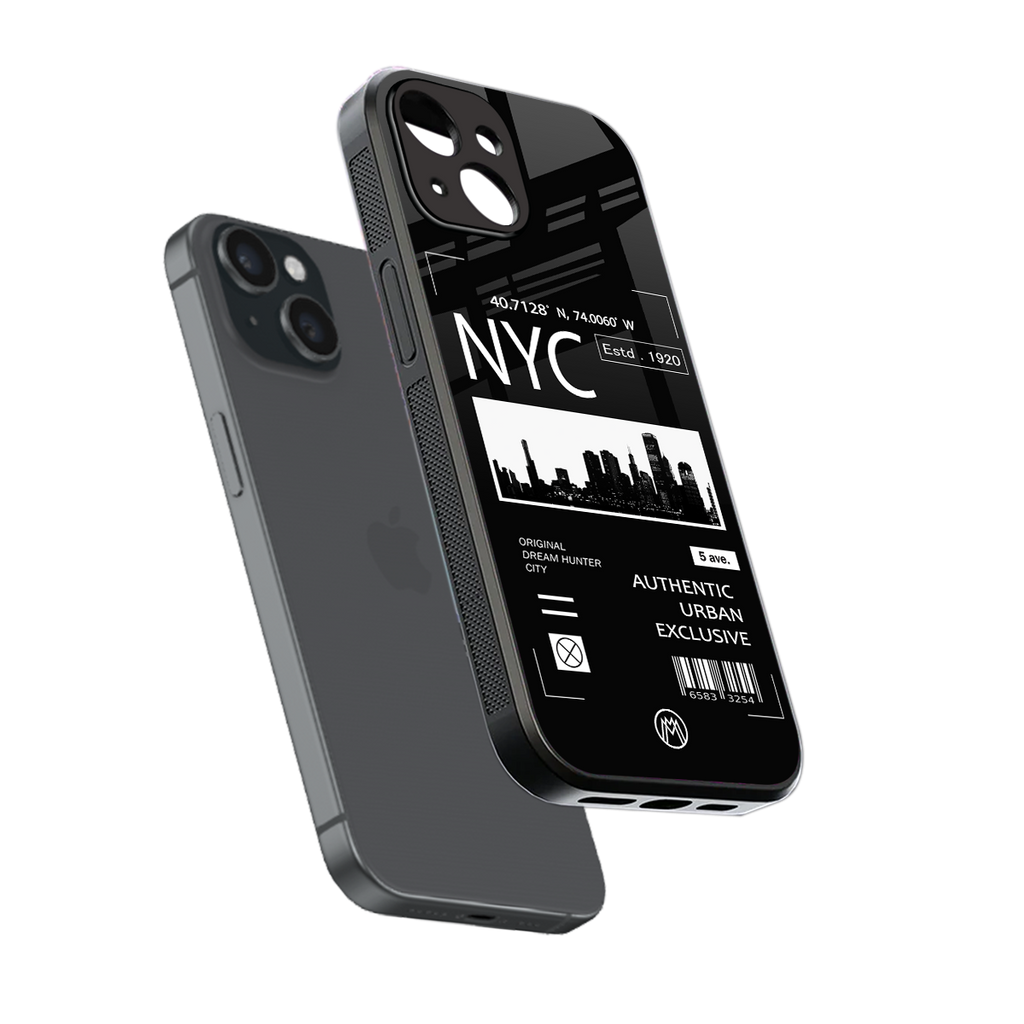 nyc back phone cover | glass case for iphone 15