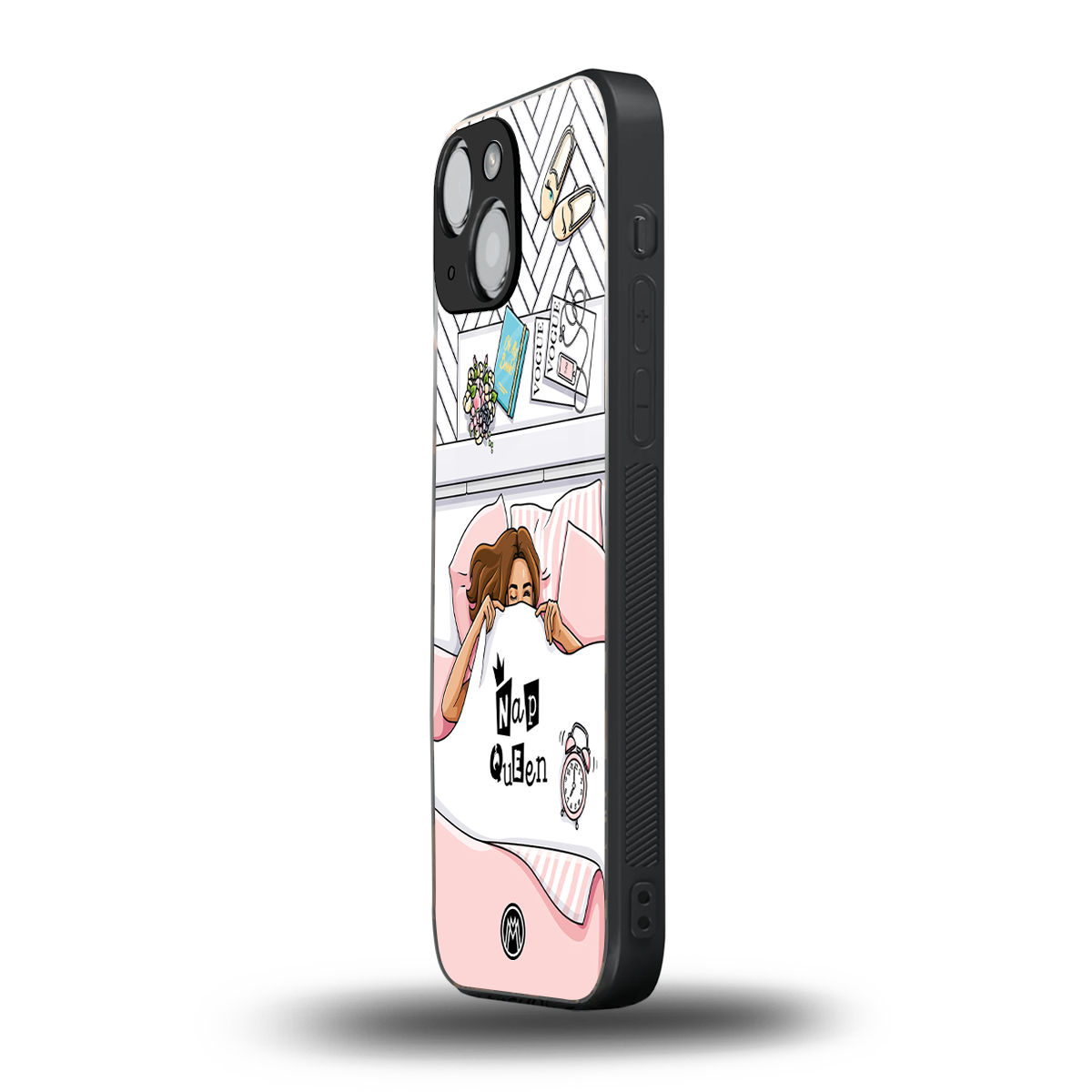 nap queen girl back phone cover | glass case for iphone 13 mini
