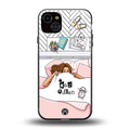 nap queen girl back phone cover | glass case for iphone 15 plus