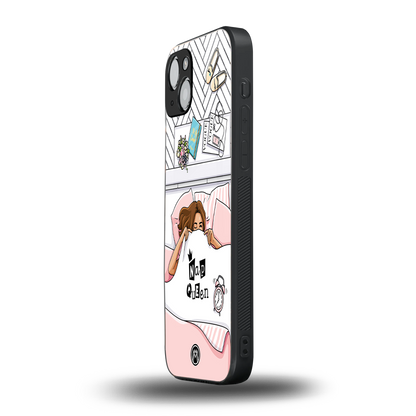 nap queen girl back phone cover | glass case for iphone 15