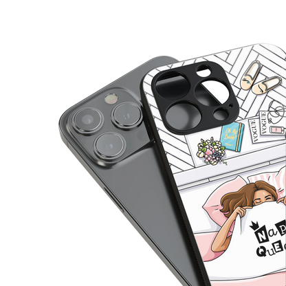 nap queen girl back phone cover | glass case for iphone 13 pro max