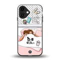 nap queen girl back phone cover | glass case for iphone 16