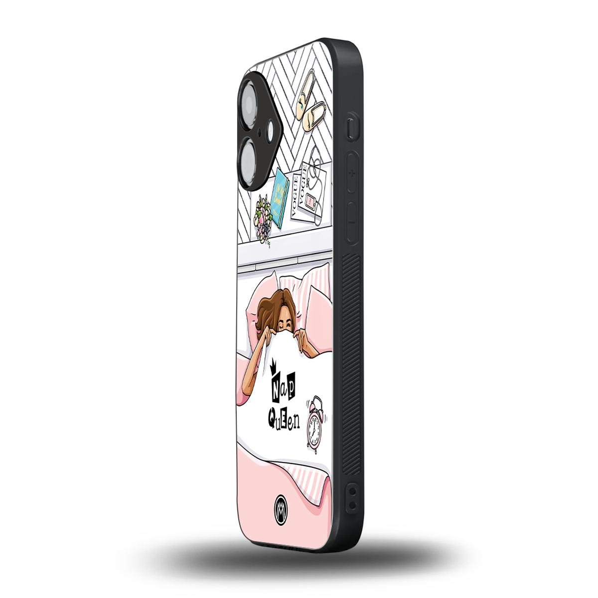 nap queen girl back phone cover | glass case for iphone 16