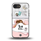 nap queen girl back phone cover | glass case for iphone 16e