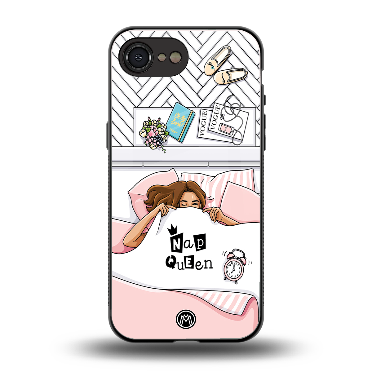 nap queen girl back phone cover | glass case for iphone 16e