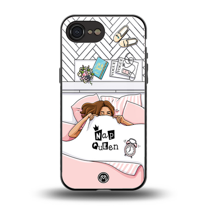 nap queen girl back phone cover | glass case for iphone 16e