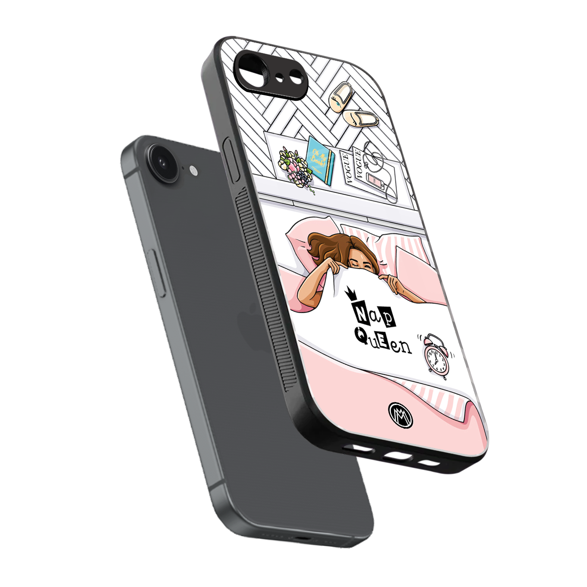 nap queen girl back phone cover | glass case for iphone 16e