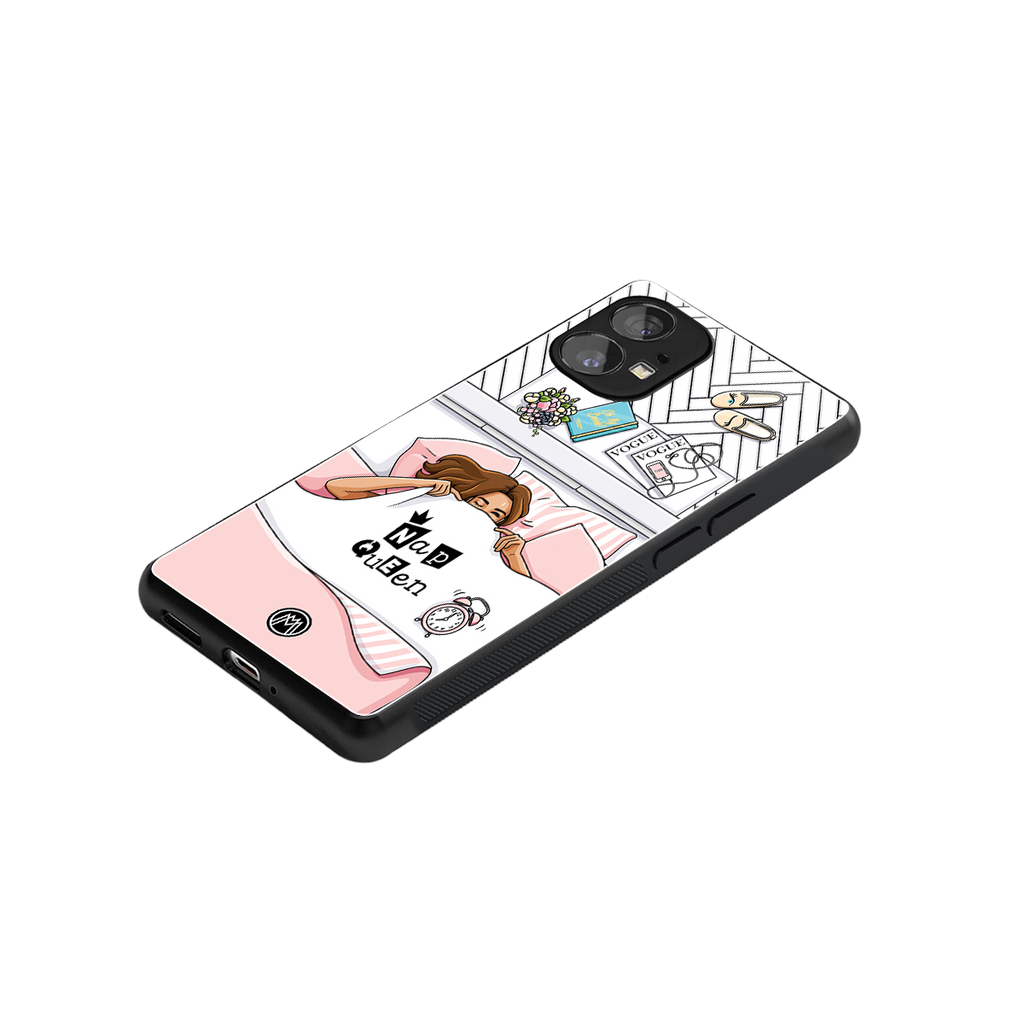 nap queen girl back phone cover | glass case for nothing phone 1