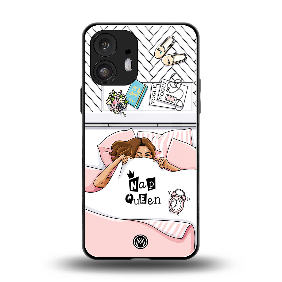 nap queen girl back phone cover | glass case for nothing phone 2