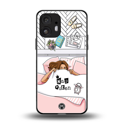 nap queen girl back phone cover | glass case for nothing phone 2