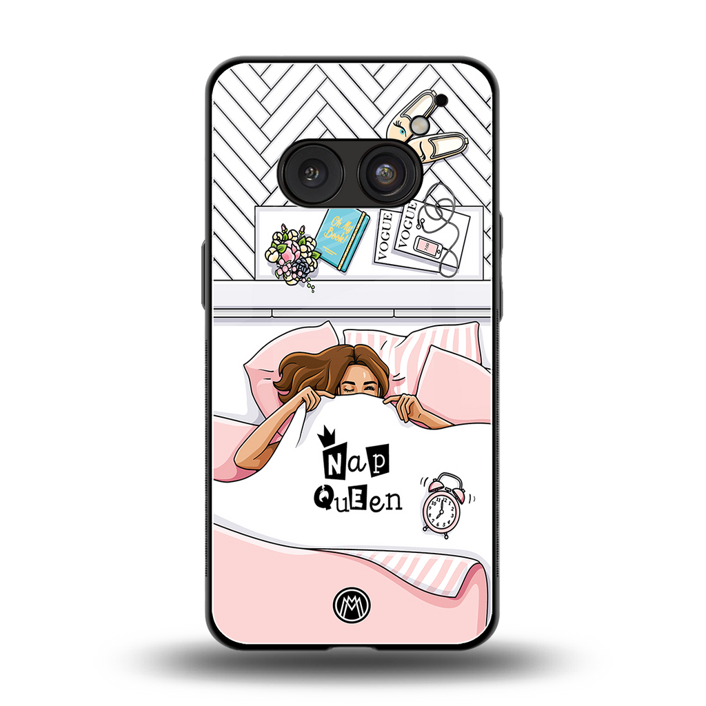 nap queen girl back phone cover | glass case for nothing phone 2a