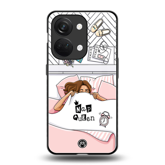 nap queen girl back phone cover | glass case for oneplus nord 3