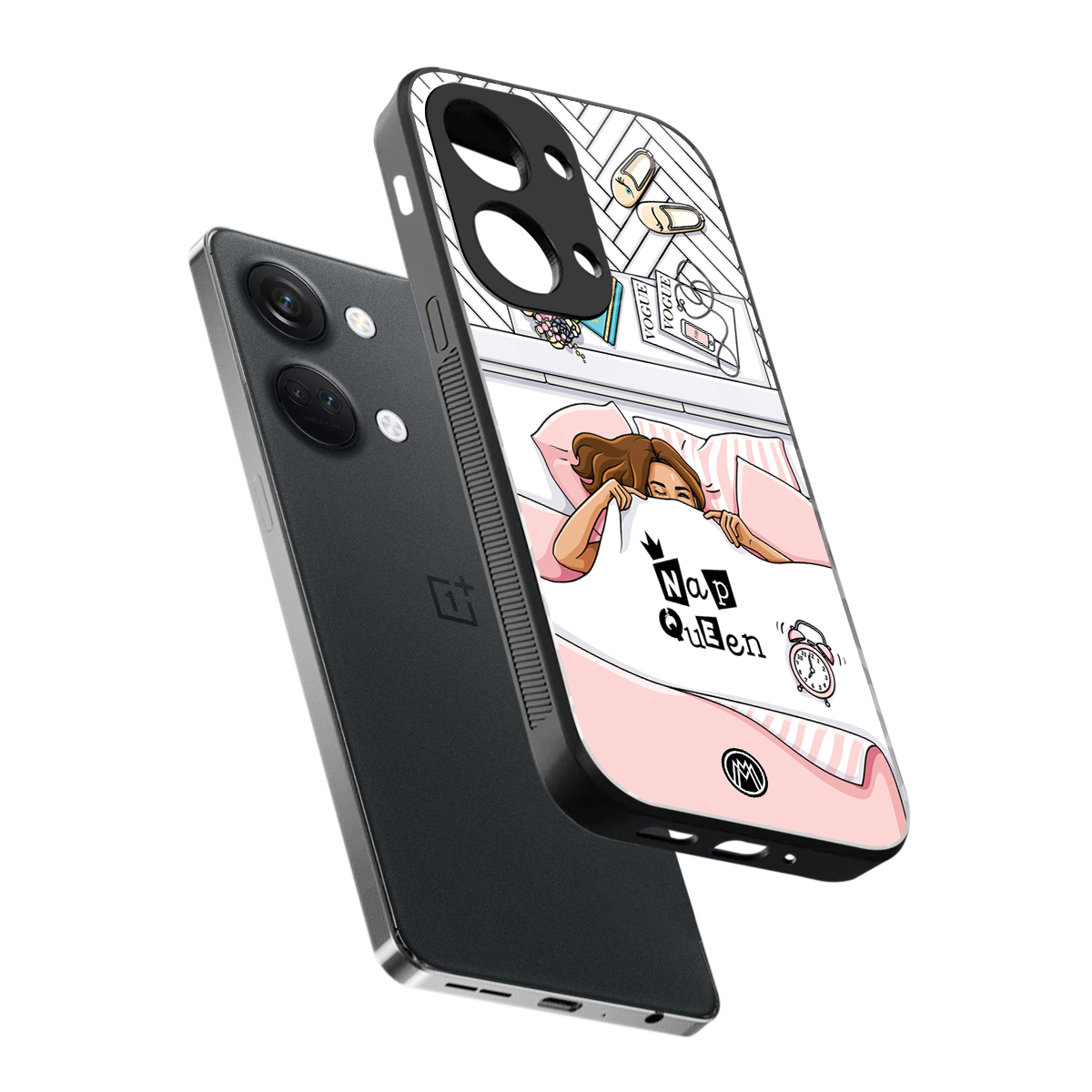 nap queen girl back phone cover | glass case for oneplus nord 3