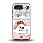 nap queen girl back phone cover | glass case for oneplus nord 4