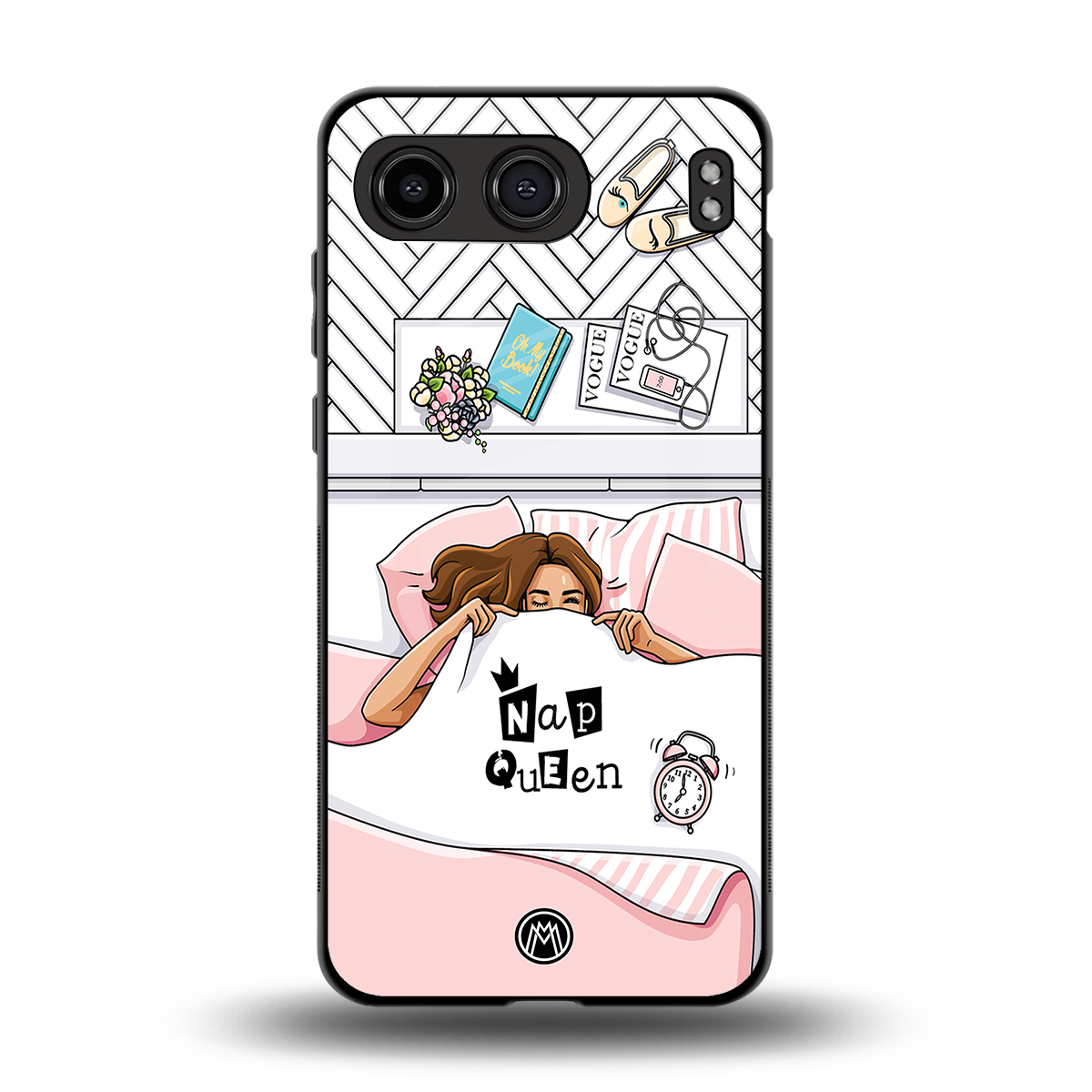 nap queen girl back phone cover | glass case for oneplus nord 4