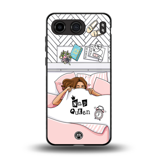 nap queen girl back phone cover | glass case for oneplus nord 4