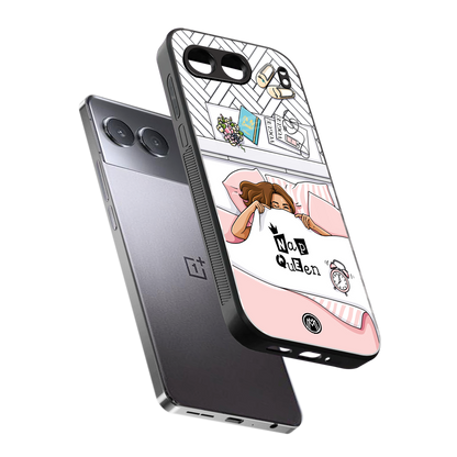 nap queen girl back phone cover | glass case for oneplus nord 4
