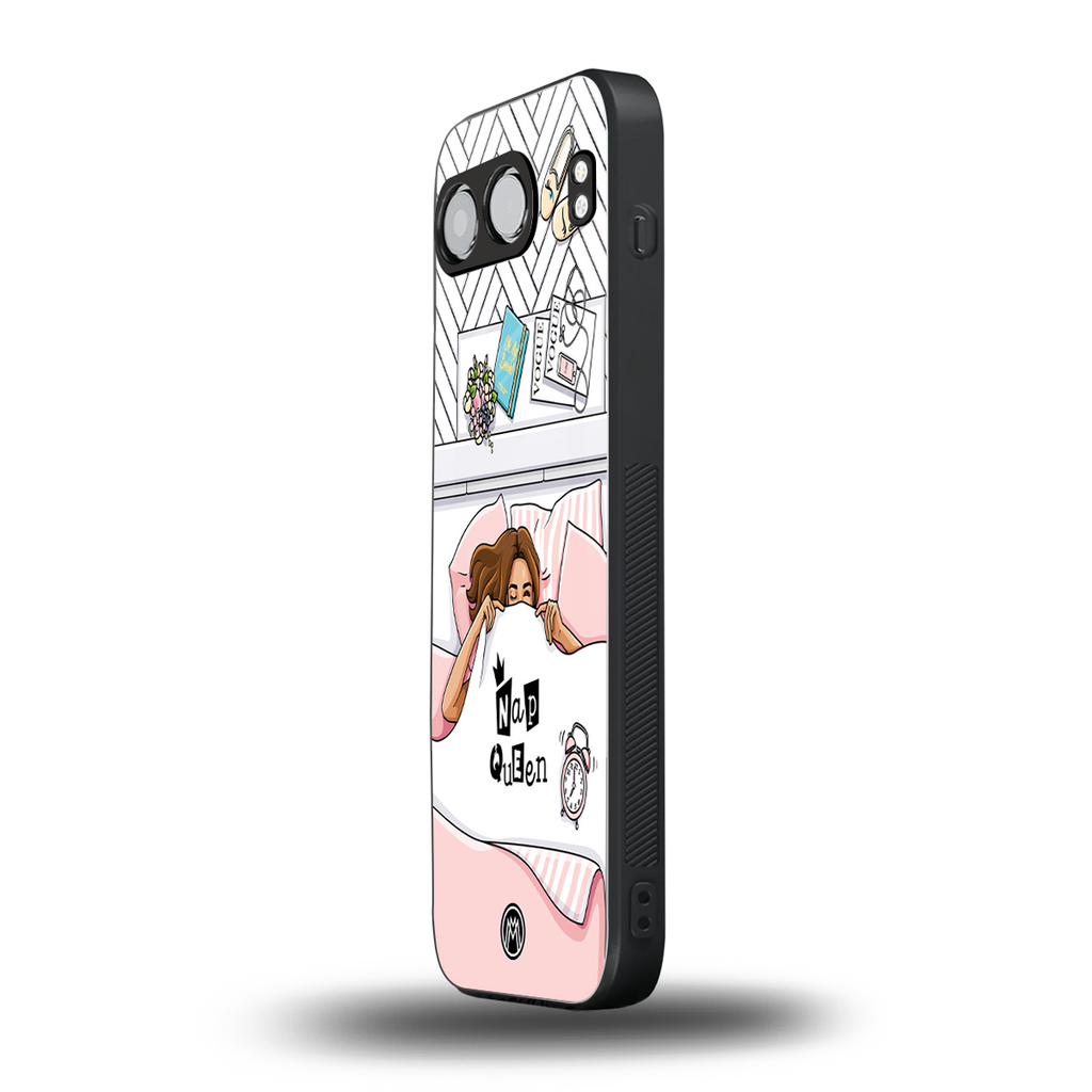 nap queen girl back phone cover | glass case for oneplus nord 4