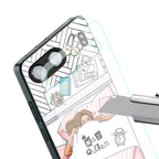 nap queen girl back phone cover | glass case for oneplus nord 4