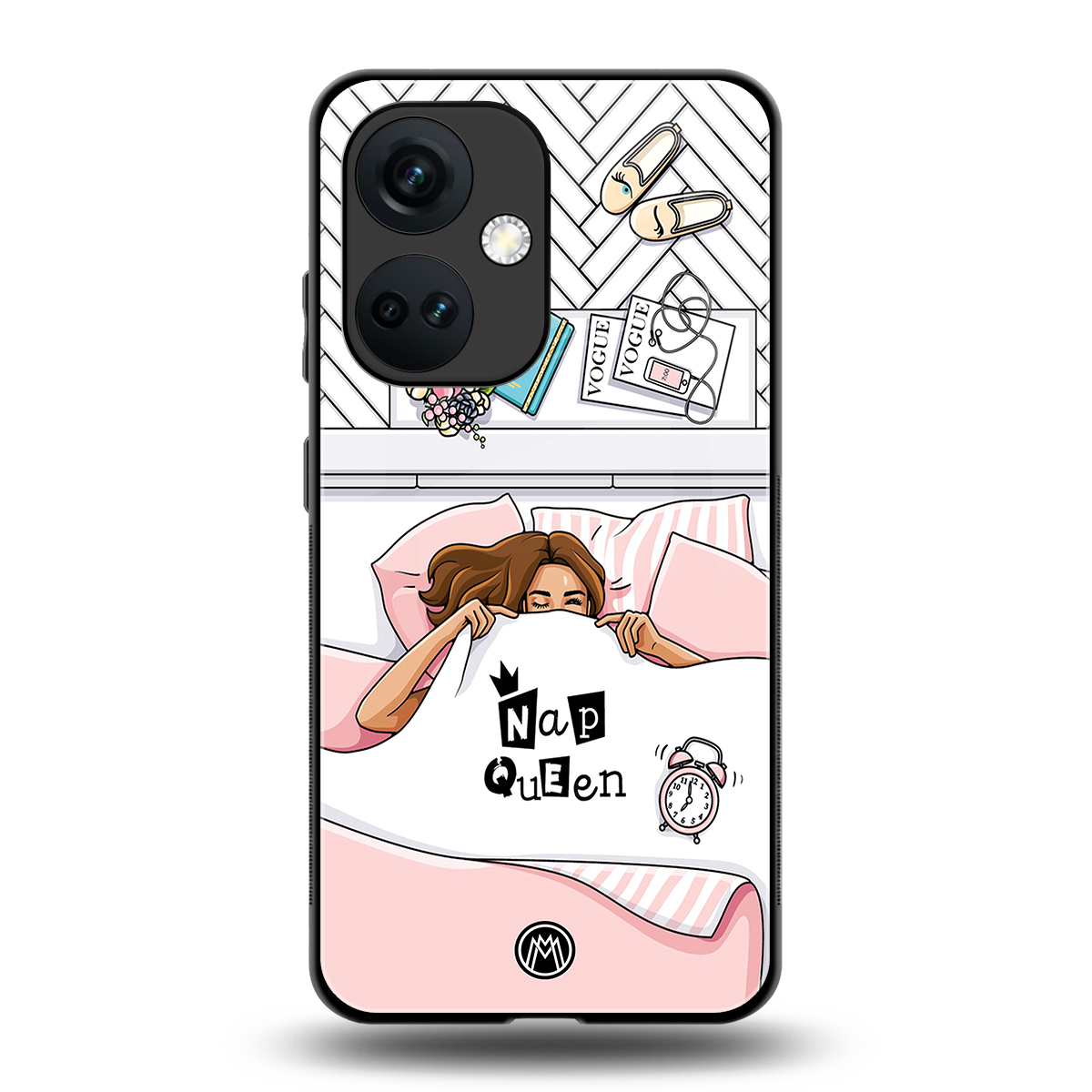 nap queen girl back phone cover | glass case for oneplus nord ce 3