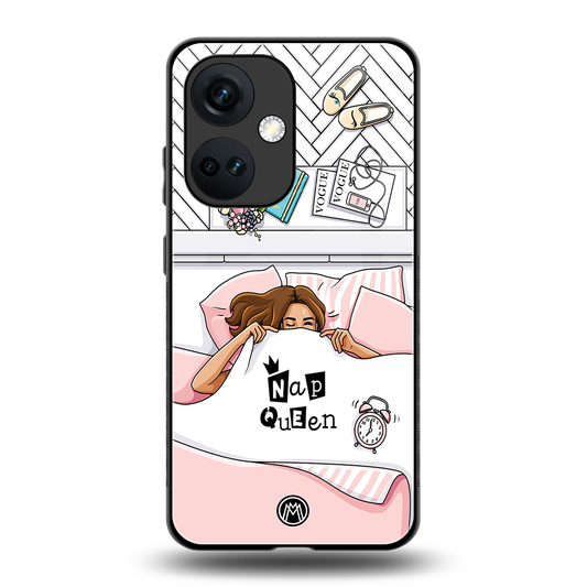 nap queen girl back phone cover | glass case for oneplus nord ce 3