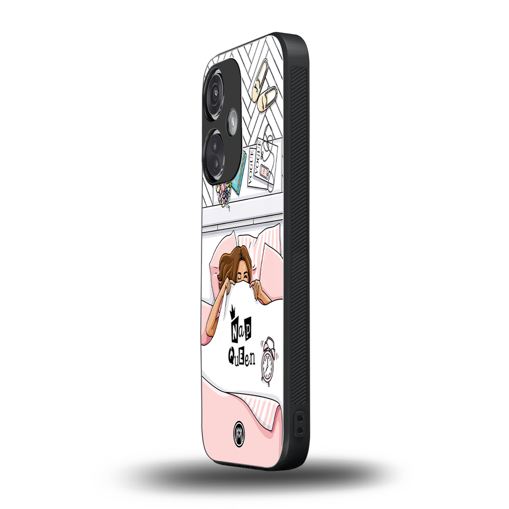 nap queen girl back phone cover | glass case for oneplus nord ce 3