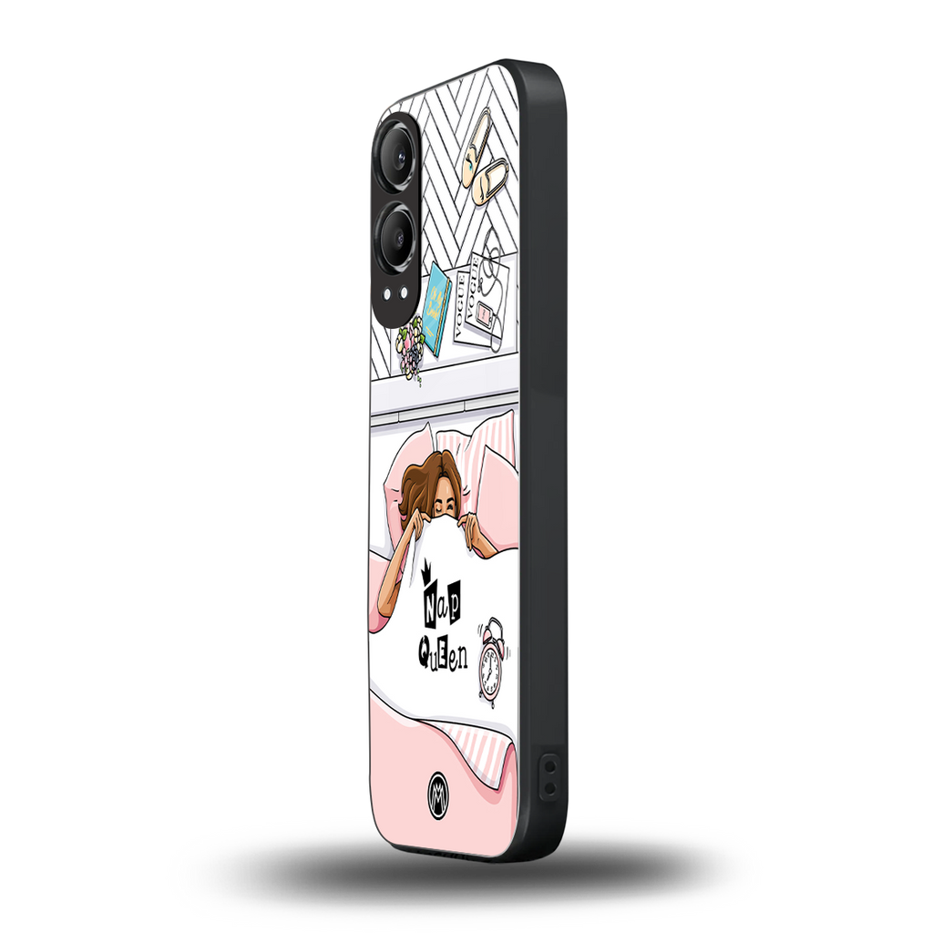 nap queen girl back phone cover | glass case for oneplus nord ce 4 lite