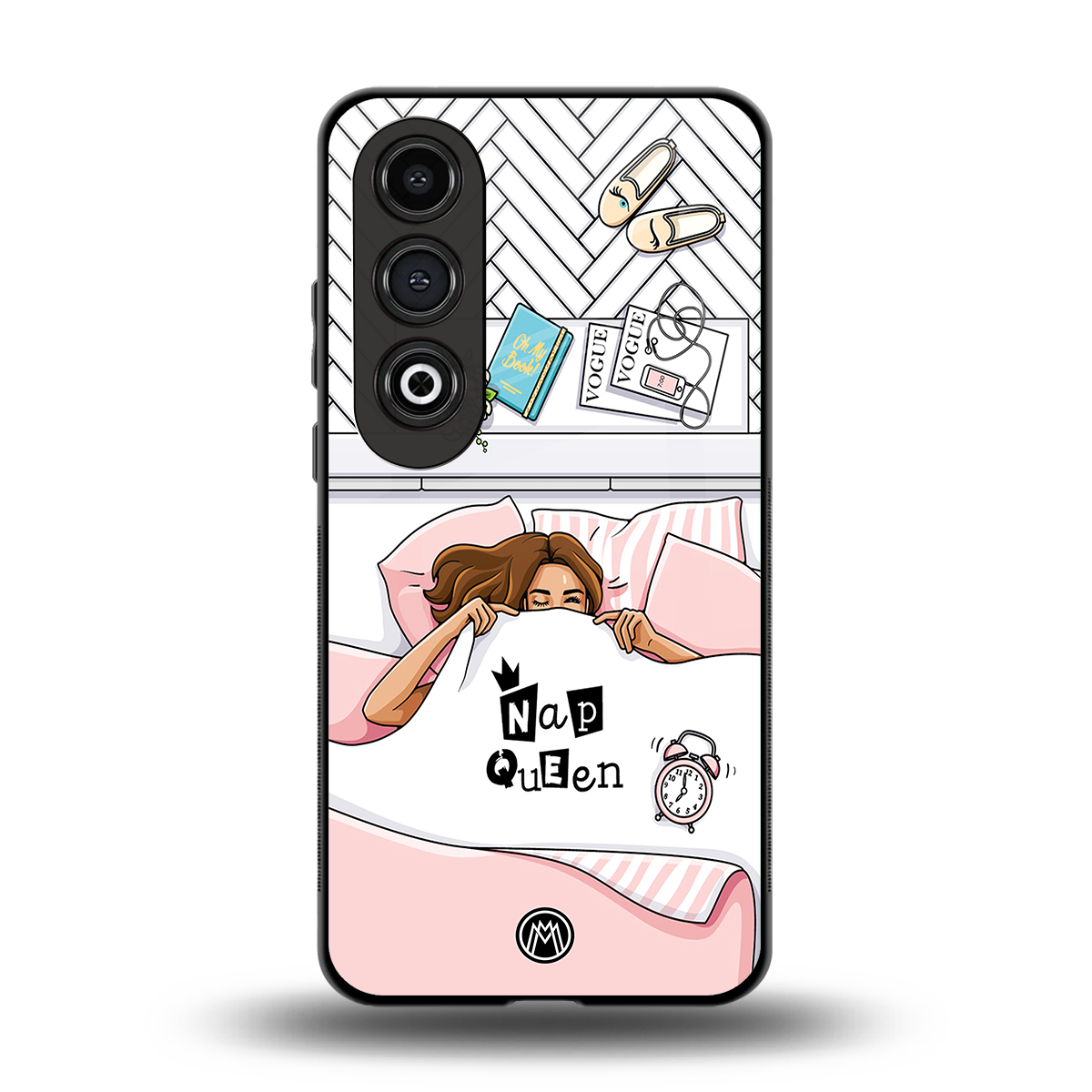 nap queen girl back phone cover | glass case for oneplus nord ce 4