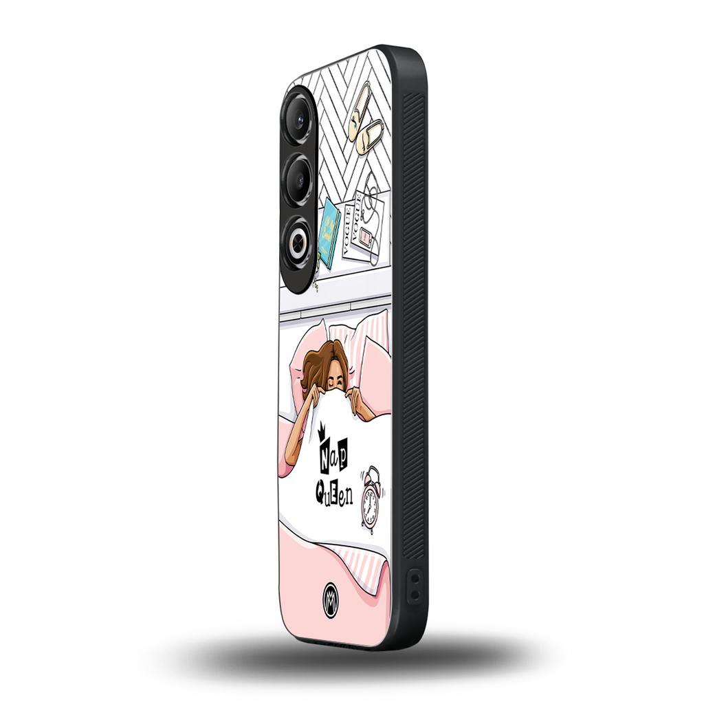 nap queen girl back phone cover | glass case for oneplus nord ce 4