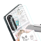 nap queen girl back phone cover | glass case for oneplus nord ce 4
