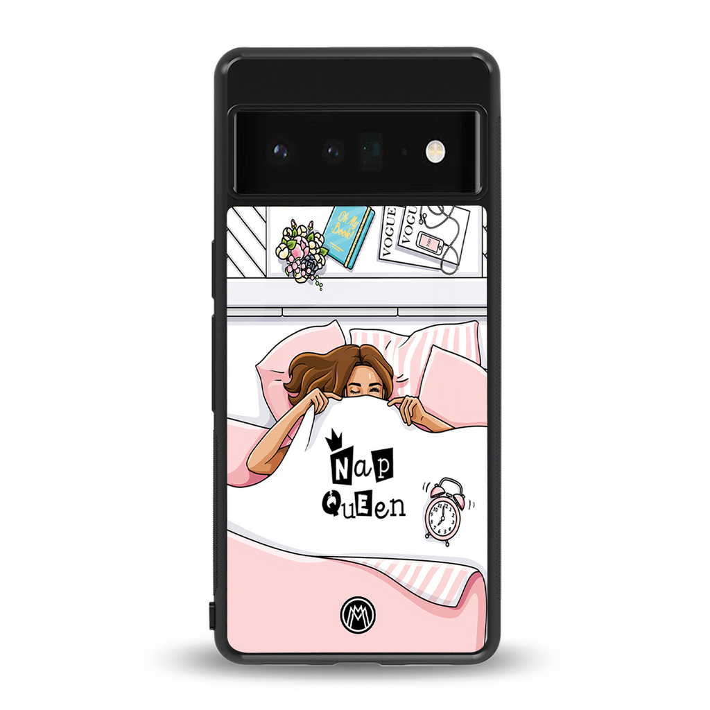 nap queen girl back phone cover | glass case for google pixel 6 pro