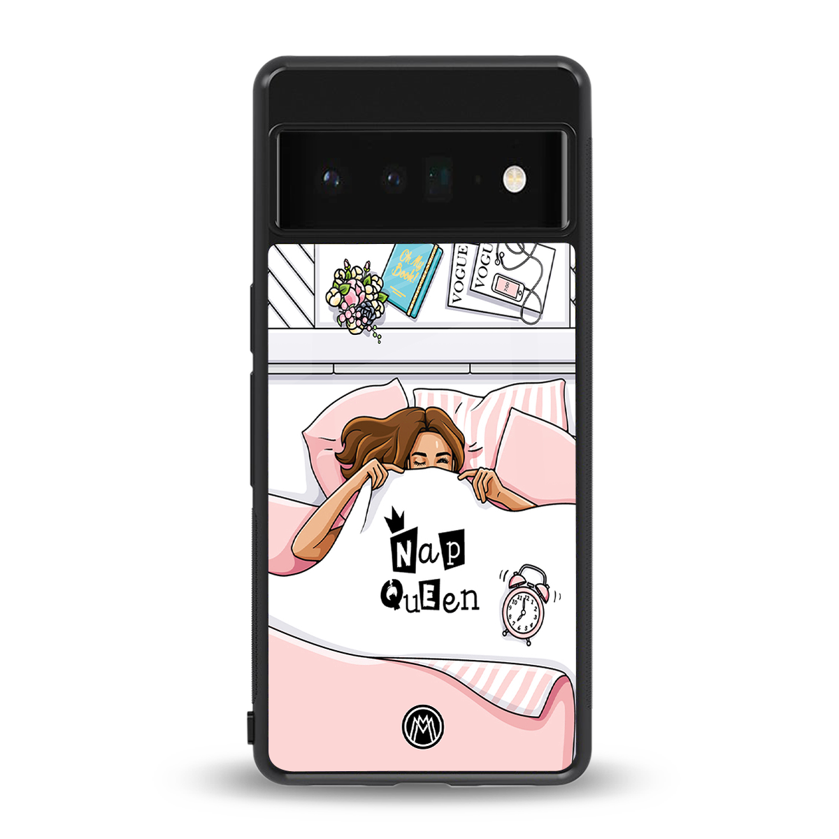 nap queen girl back phone cover | glass case for google pixel 6 pro