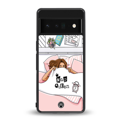 nap queen girl back phone cover | glass case for google pixel 6 pro