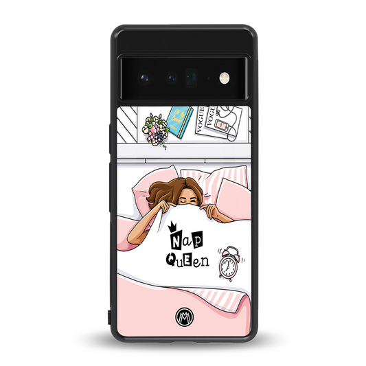 nap queen girl back phone cover | glass case for google pixel 6 pro