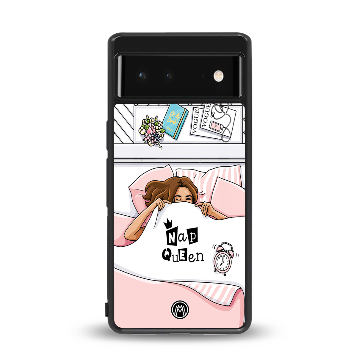 nap queen girl back phone cover | glass case for google pixel 6