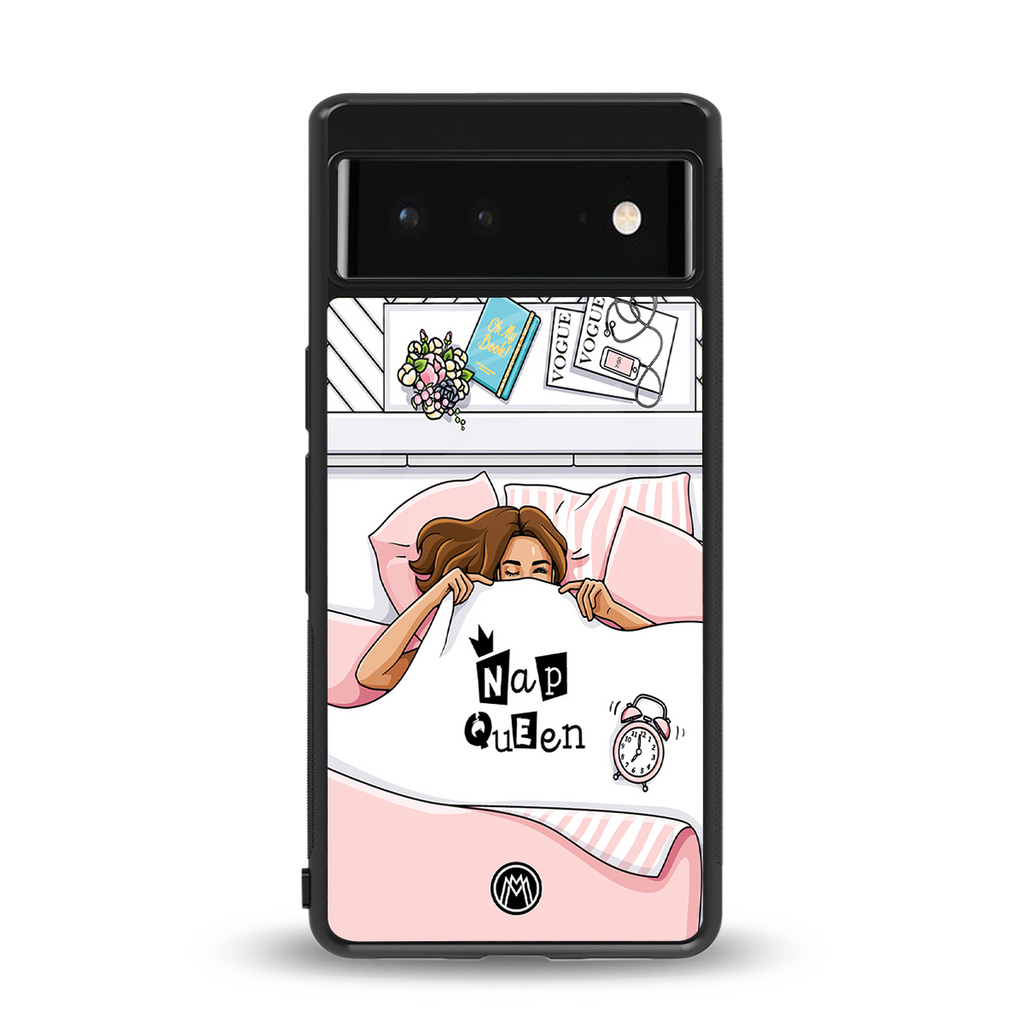 nap queen girl back phone cover | glass case for Google Pixel 6A