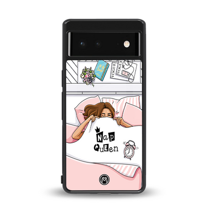 nap queen girl back phone cover | glass case for Google Pixel 6A