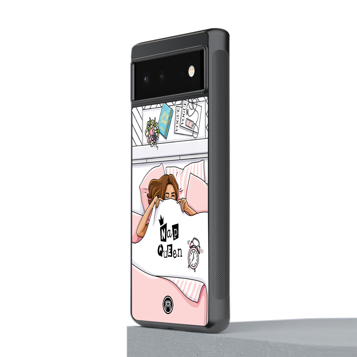 nap queen girl back phone cover | glass case for google pixel 6