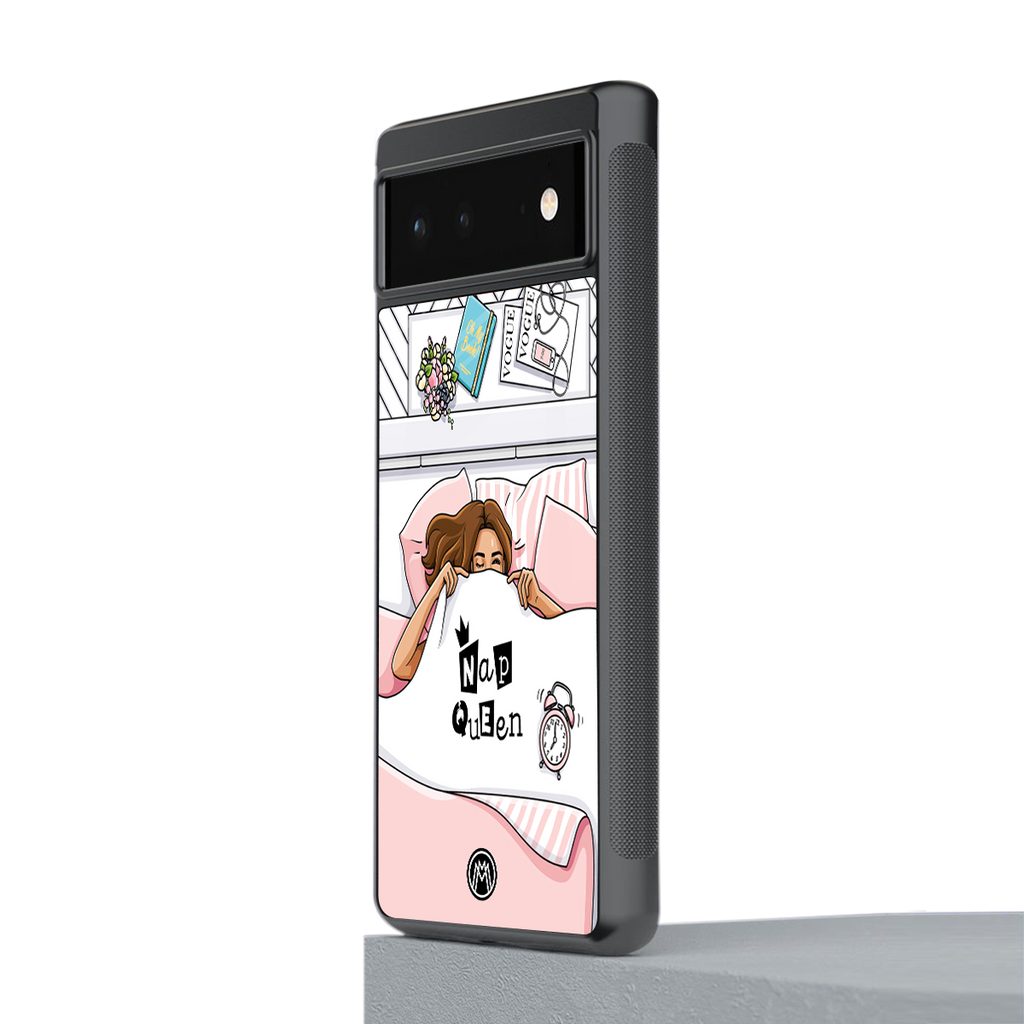 nap queen girl back phone cover | glass case for Google Pixel 6A