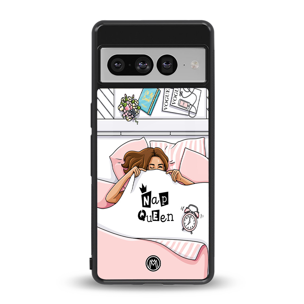 nap queen girl back phone cover | glass case for google pixel 7 pro