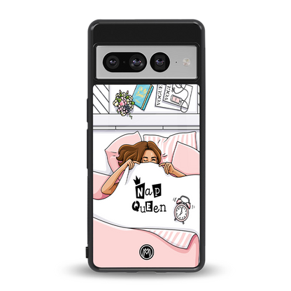 nap queen girl back phone cover | glass case for google pixel 7 pro